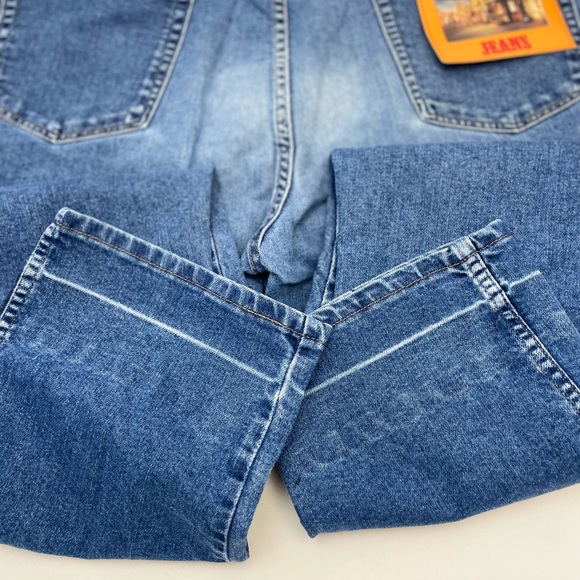 Ross Thomson Denim Jeans Blue Straight Medium Wash Flawed NWT Men's 38 W x 30 - Picture 8 of 14